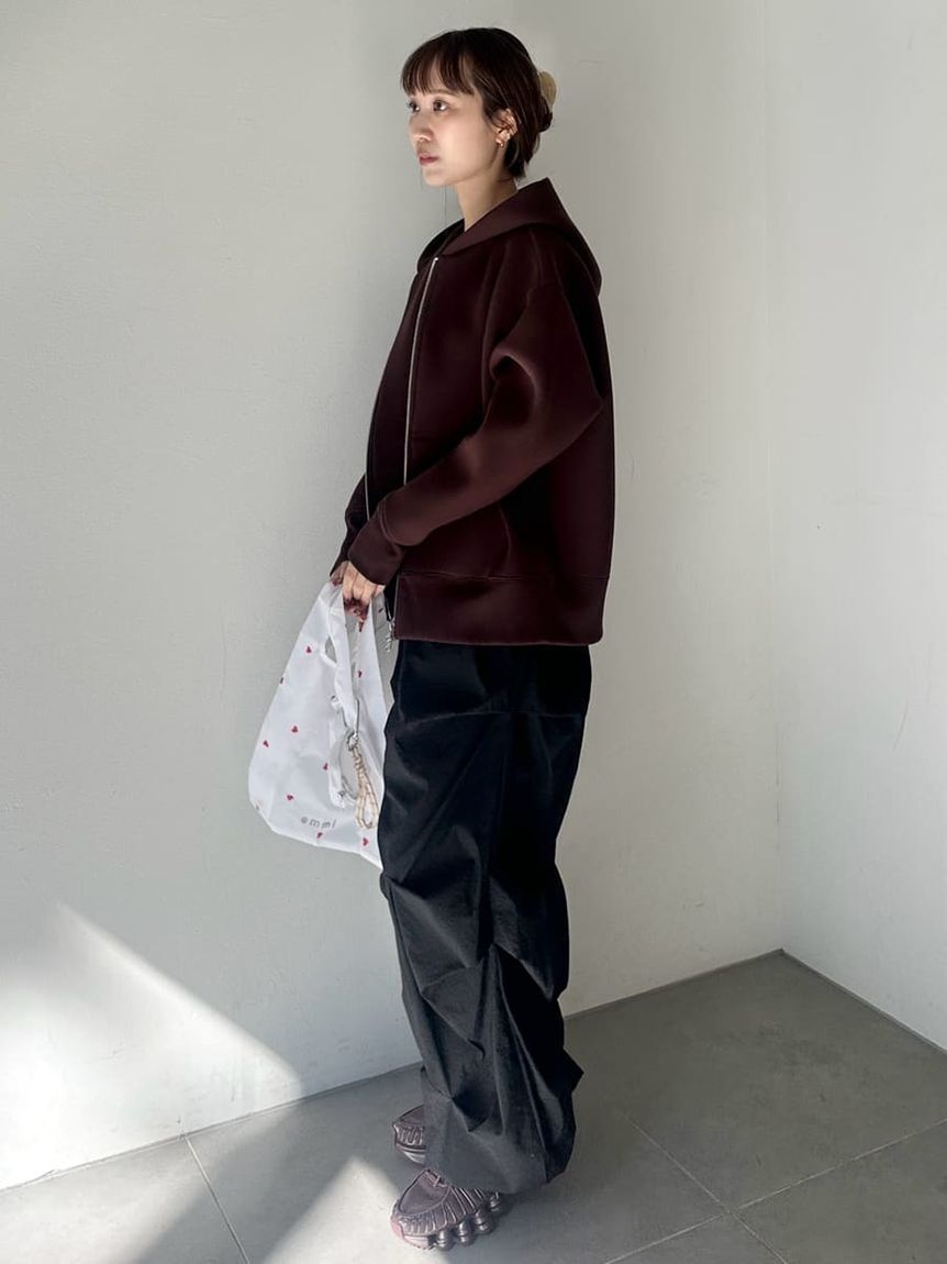 emmi atelier「ダンボールジップアップフーディー」|パーカー|