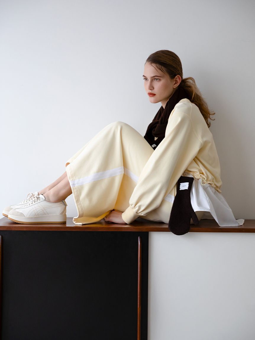 emmi atelier「布帛ドッキング裏毛セットアップ」|ワンピース|