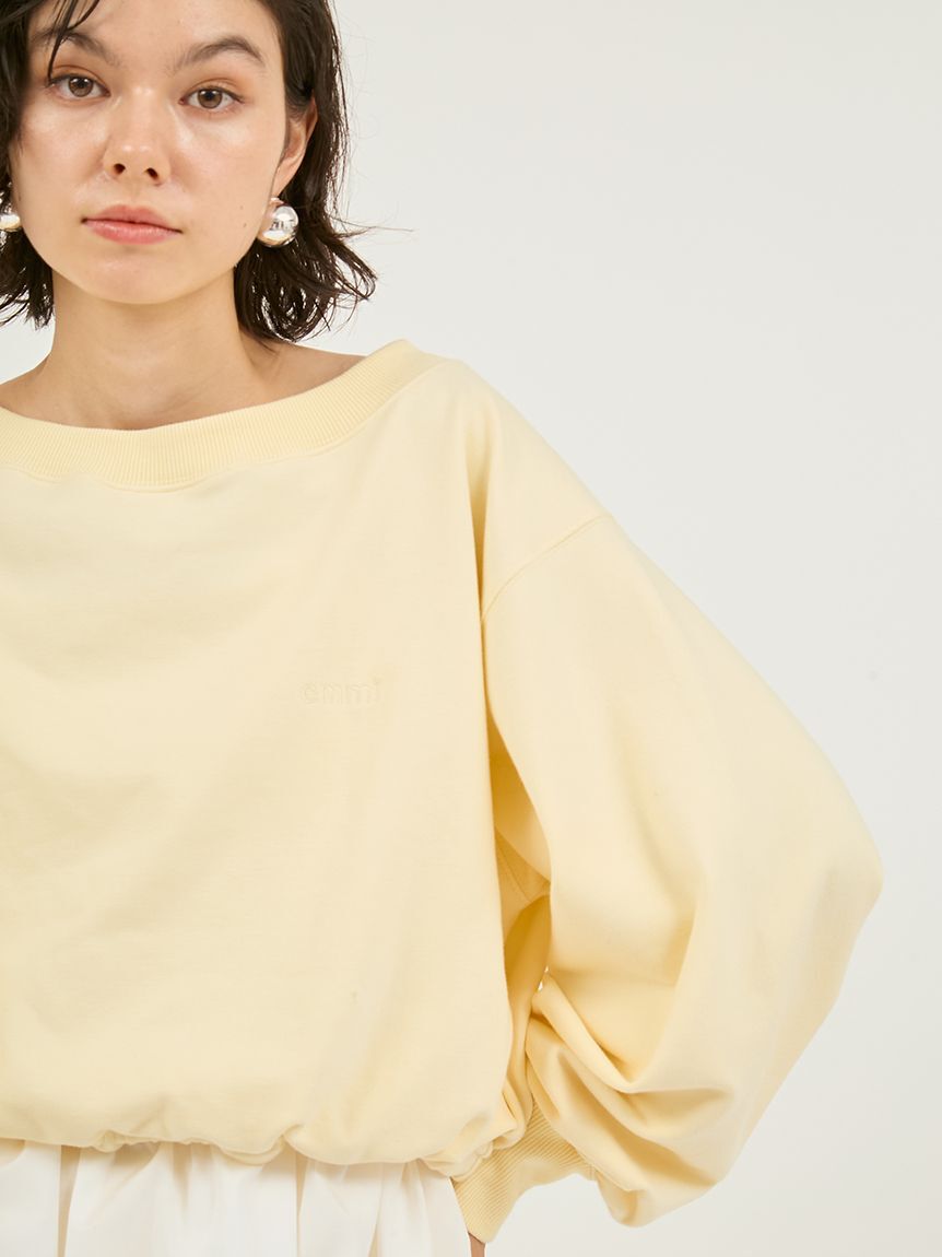 emmi atelier「布帛ドッキング裏毛セットアップ」|ワンピース|