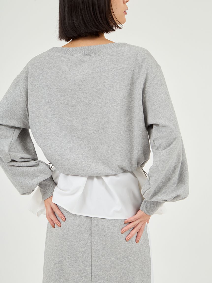 emmi atelier「布帛ドッキング裏毛セットアップ」|ワンピース|