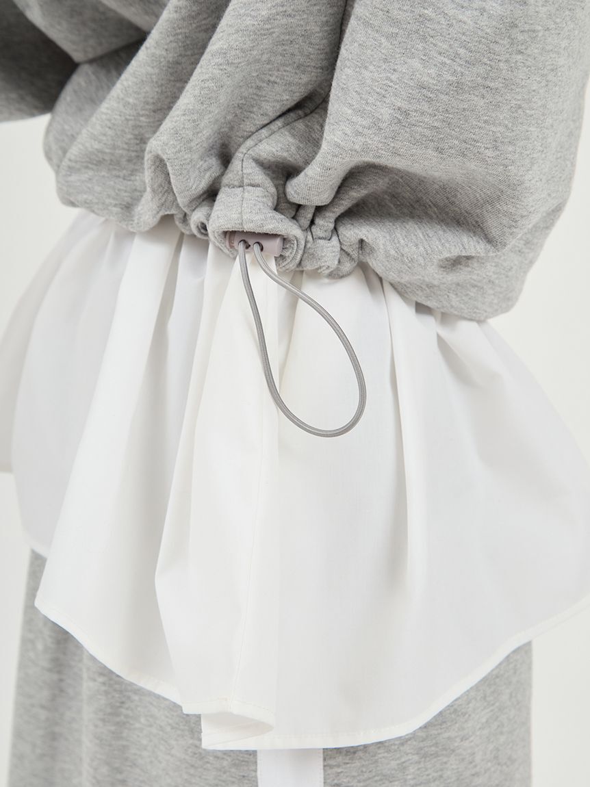 emmi atelier「布帛ドッキング裏毛セットアップ」|ワンピース|