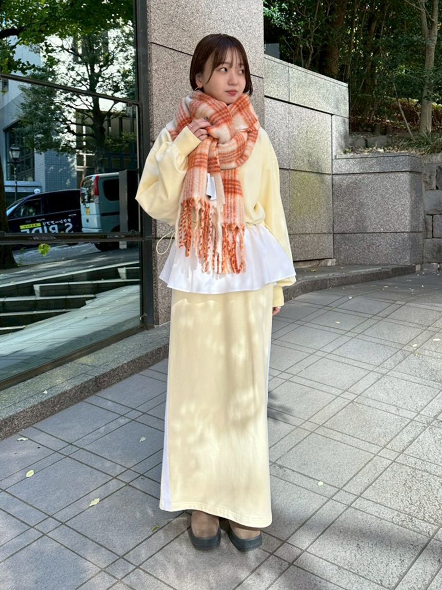 emmi atelier「布帛ドッキング裏毛セットアップ」|ワンピース|