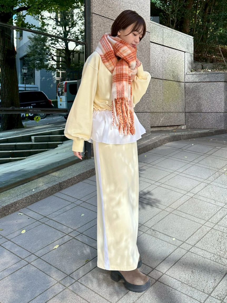 emmi atelier「布帛ドッキング裏毛セットアップ」|ワンピース|