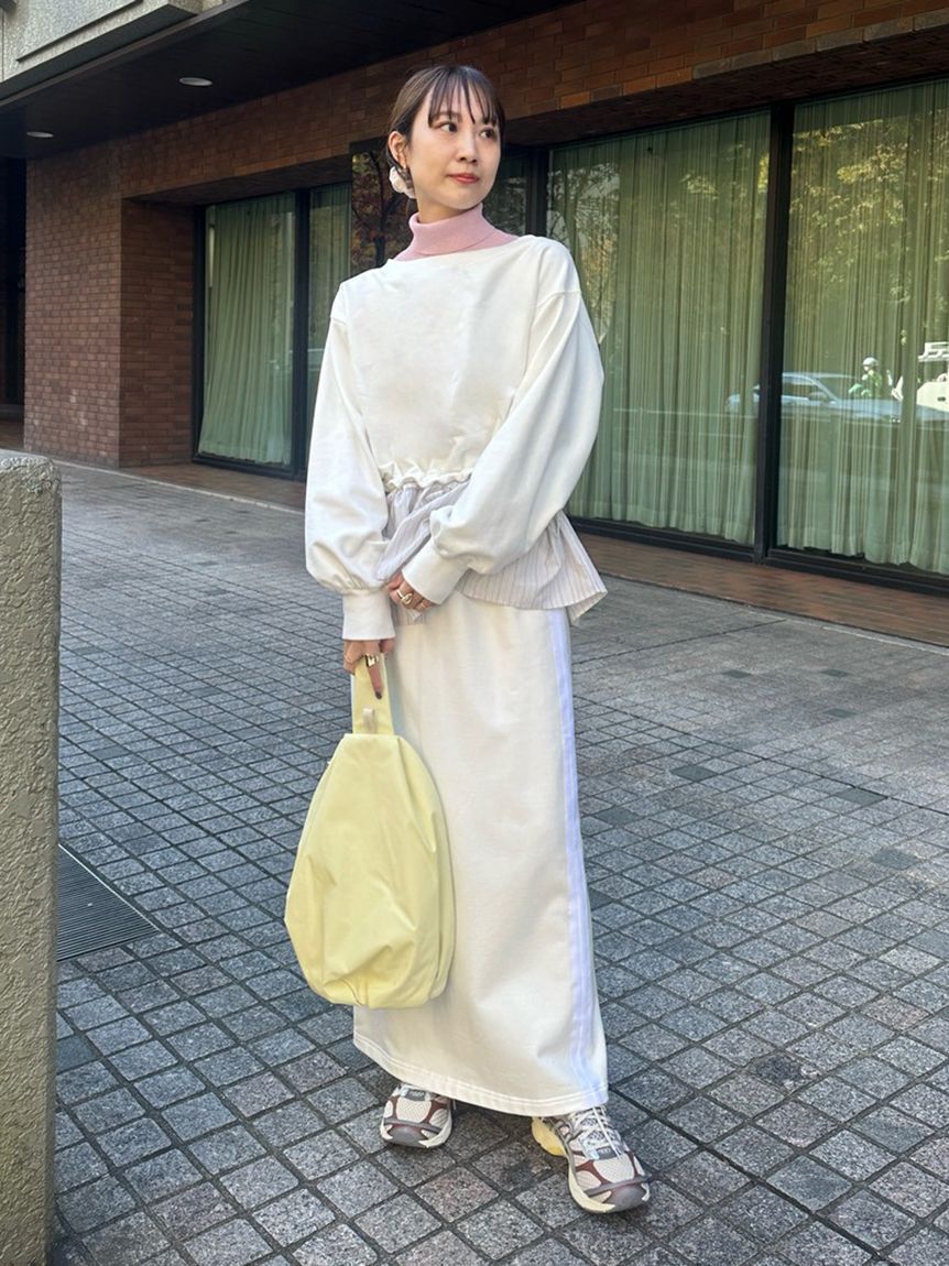 emmi atelier「布帛ドッキング裏毛セットアップ」|ワンピース|