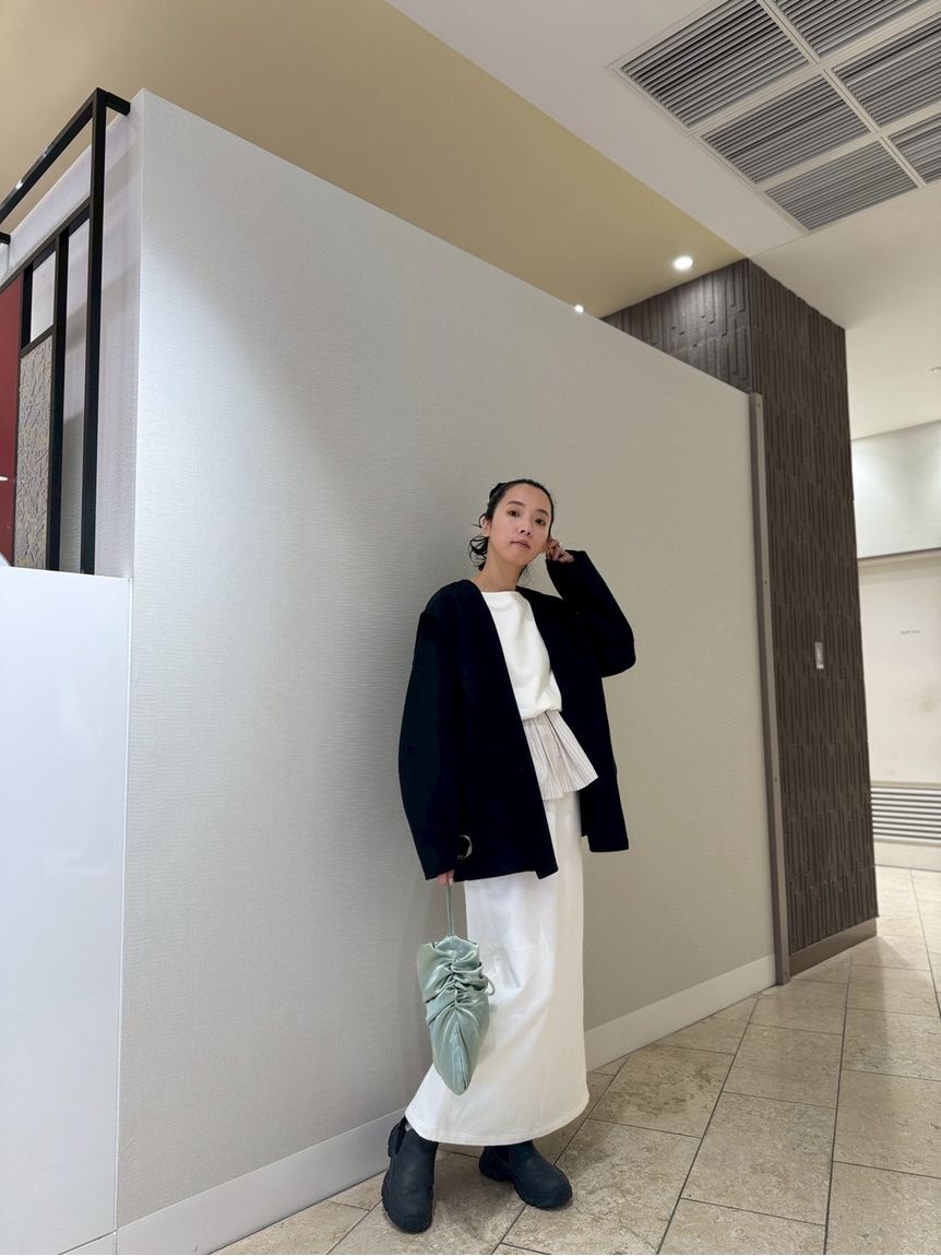 emmi atelier「布帛ドッキング裏毛セットアップ」|ワンピース|