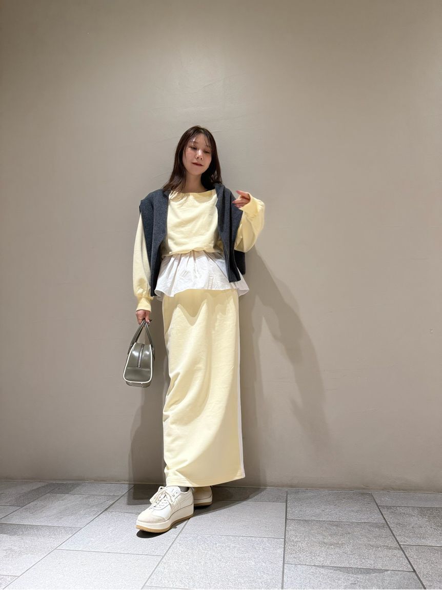 emmi atelier「布帛ドッキング裏毛セットアップ」|ワンピース|