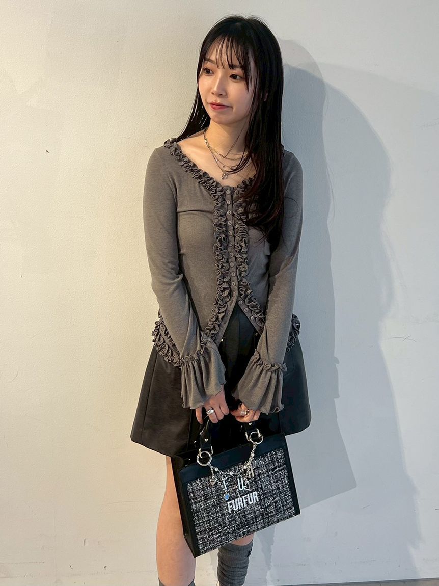 FURFUR「ロゴハートバッグチャーム」|キーケース|