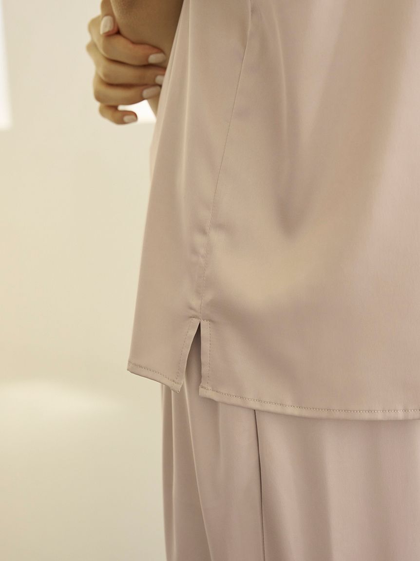 gelato pique「接触冷感サテンラインシャツ」|ルームウェア|