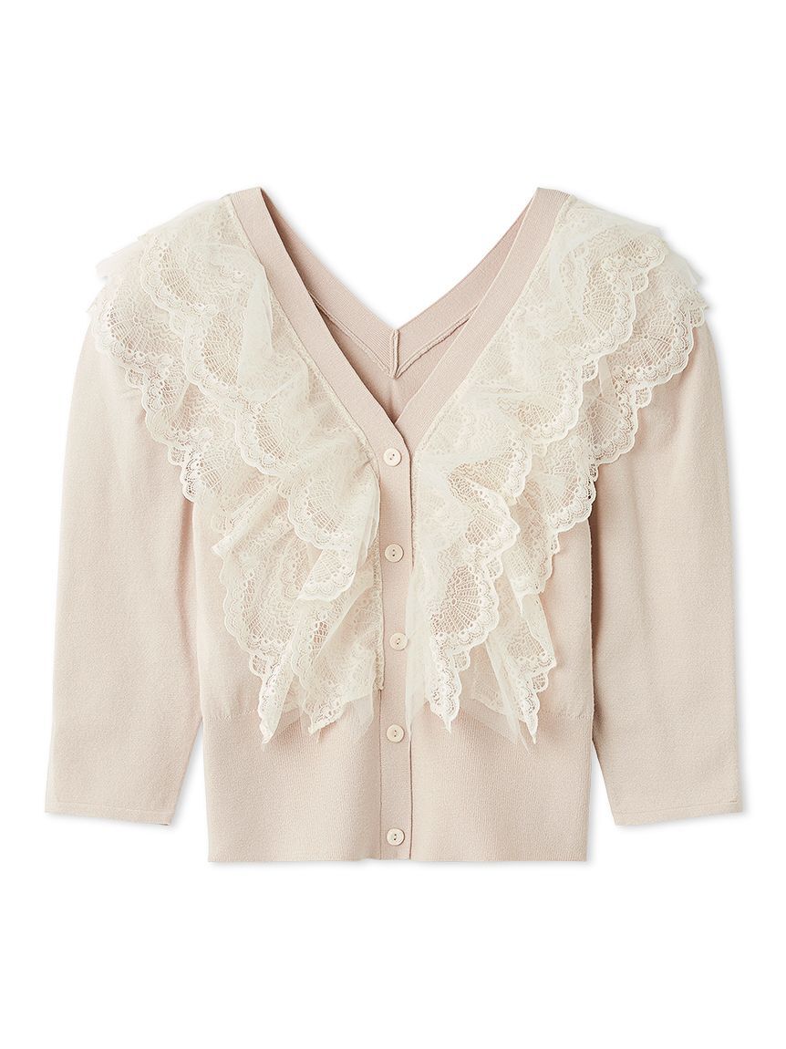 SNIDEL「チュールフリルニットプルオーバー」|ニット・セーター|LPNK