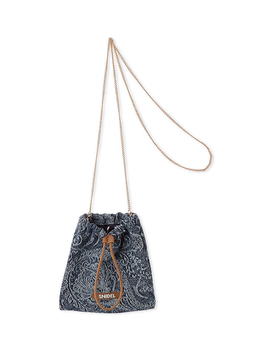 SNIDEL「ドロストリングミニバッグチャーム」|キーケース|