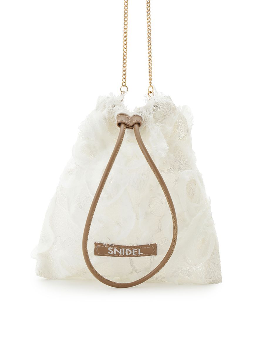 SNIDEL「ドロストリングミニバッグチャーム」|キーケース|