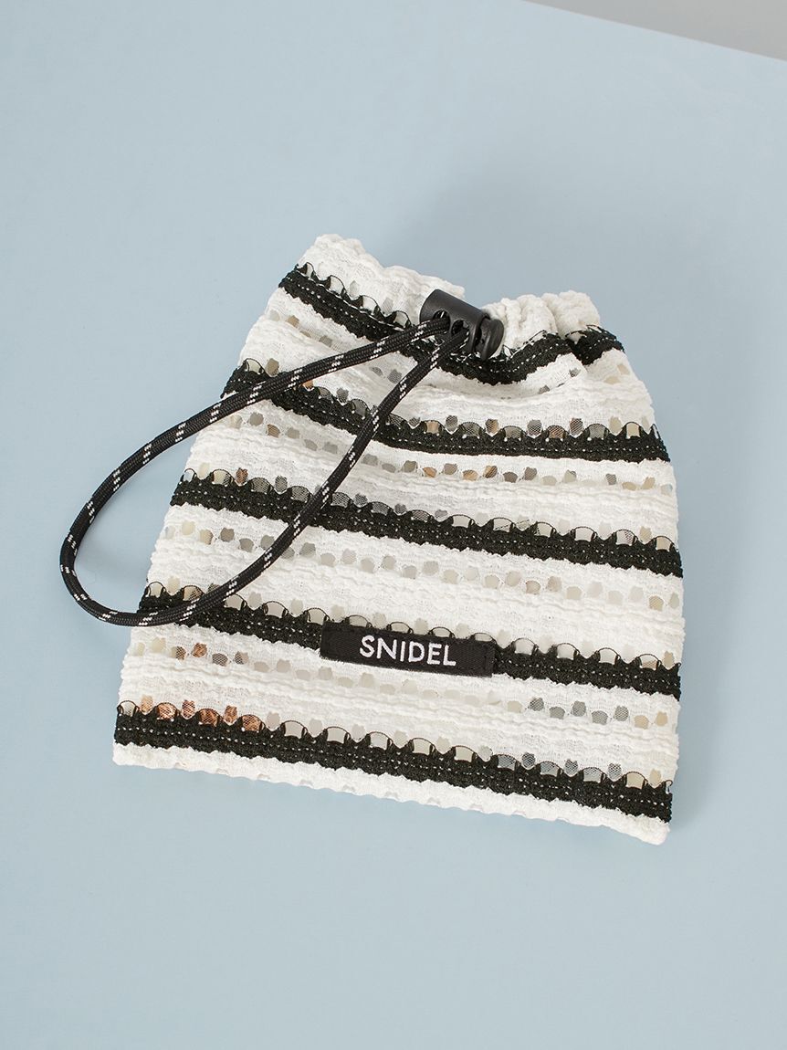 SNIDEL「ドロストリングミニバッグチャーム」|キーケース|BORDER