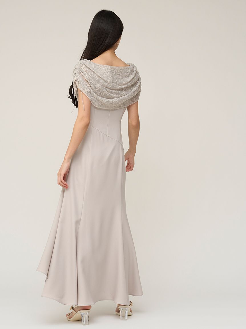 SNIDEL「ドレープケープマーメイドドレス」|ドレス|