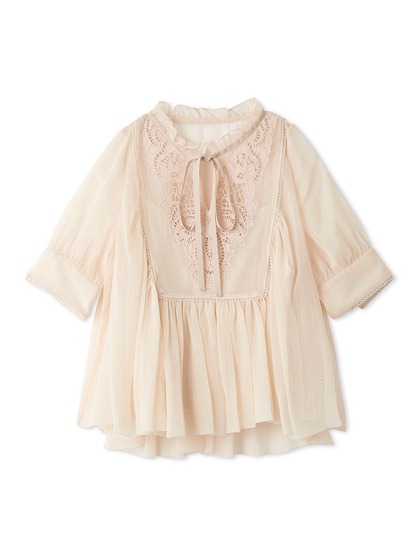 SNIDEL「エンブロイダリー楊柳ブラウス」|シャツ・ブラウス|