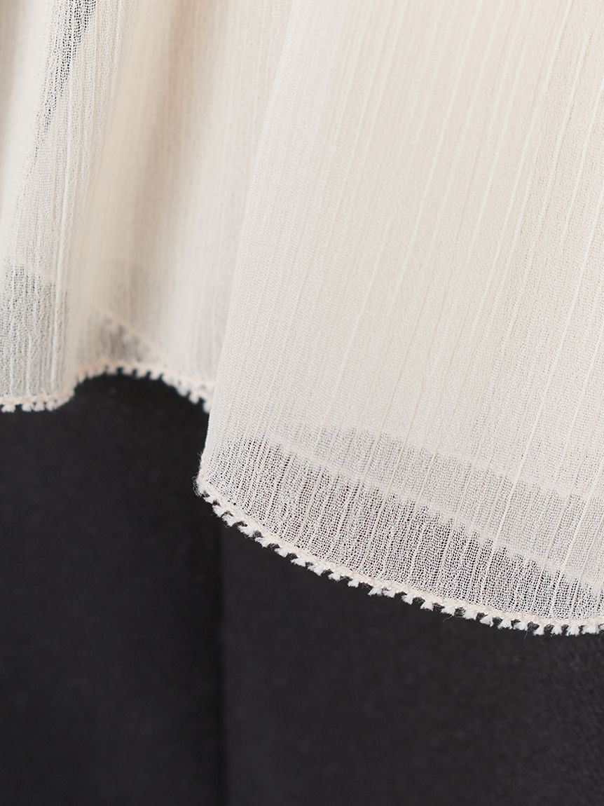 SNIDEL「エンブロイダリー楊柳ブラウス」|シャツ・ブラウス|