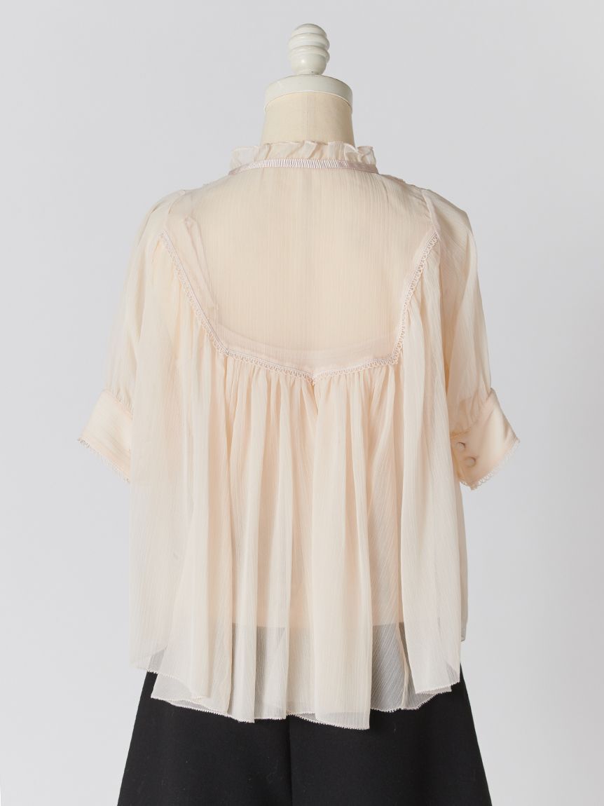 SNIDEL「エンブロイダリー楊柳ブラウス」|シャツ・ブラウス|