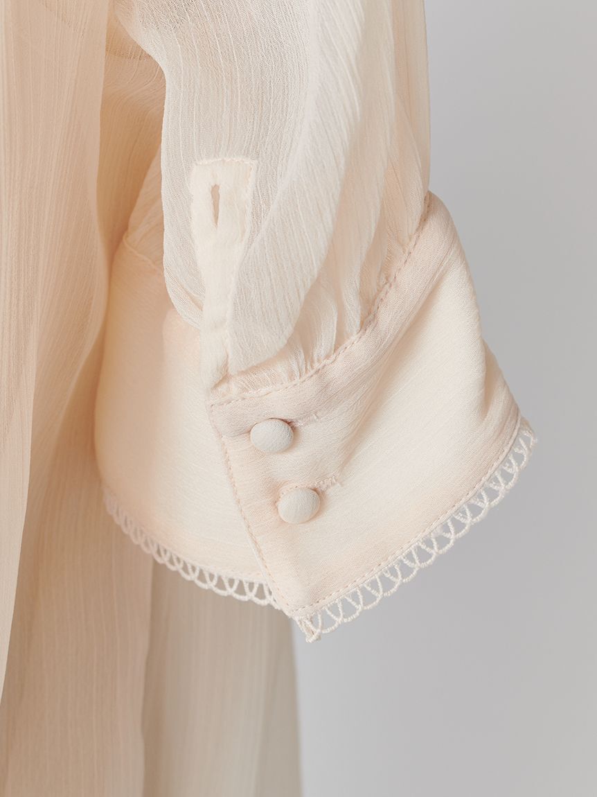 SNIDEL「エンブロイダリー楊柳ブラウス」|シャツ・ブラウス|