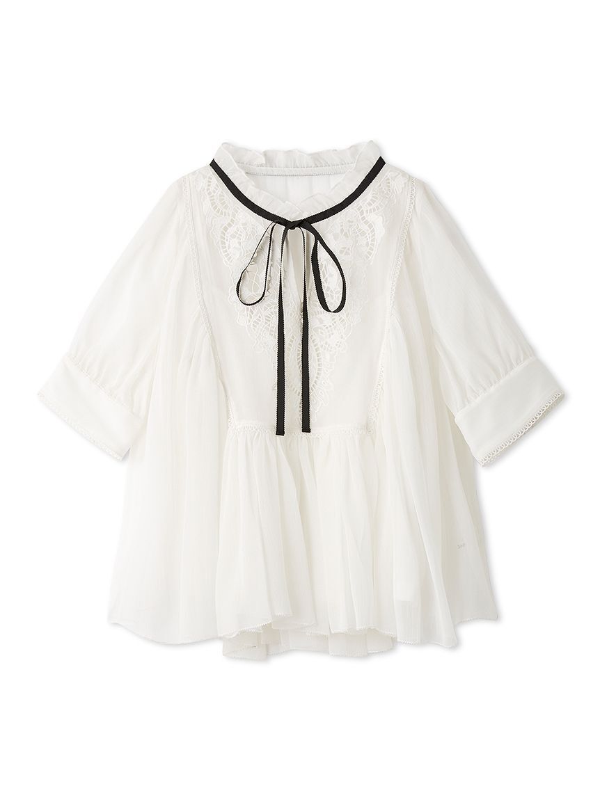 SNIDEL「エンブロイダリー楊柳ブラウス」|シャツ・ブラウス|MIX