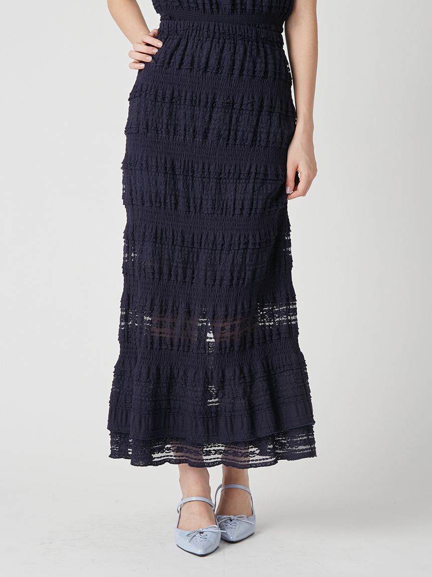 LILY BROWN「シャーリングⅠラインスカート」|スカート|