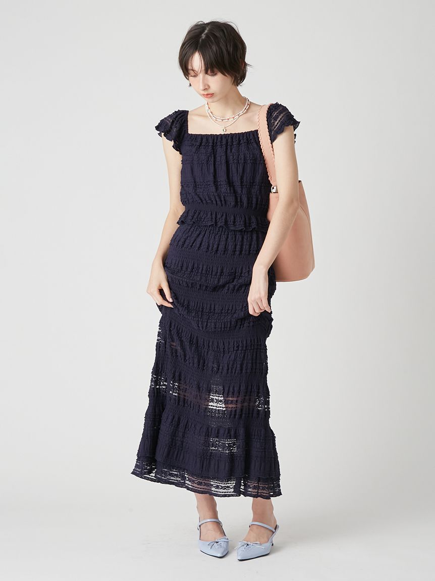 LILY BROWN「シャーリングⅠラインスカート」|スカート|