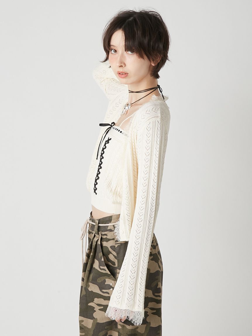 LILY BROWN「レースアップアンサンブル」|ニット・セーター|