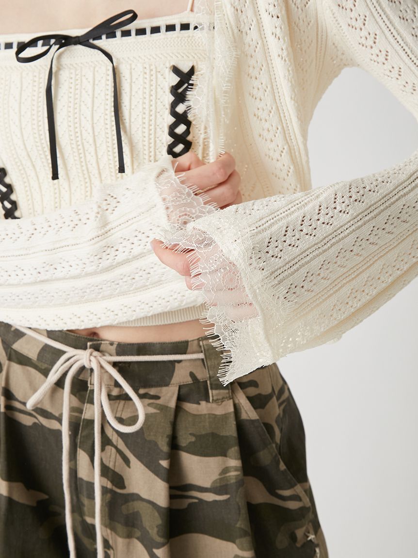 LILY BROWN「レースアップアンサンブル」|ニット・セーター|