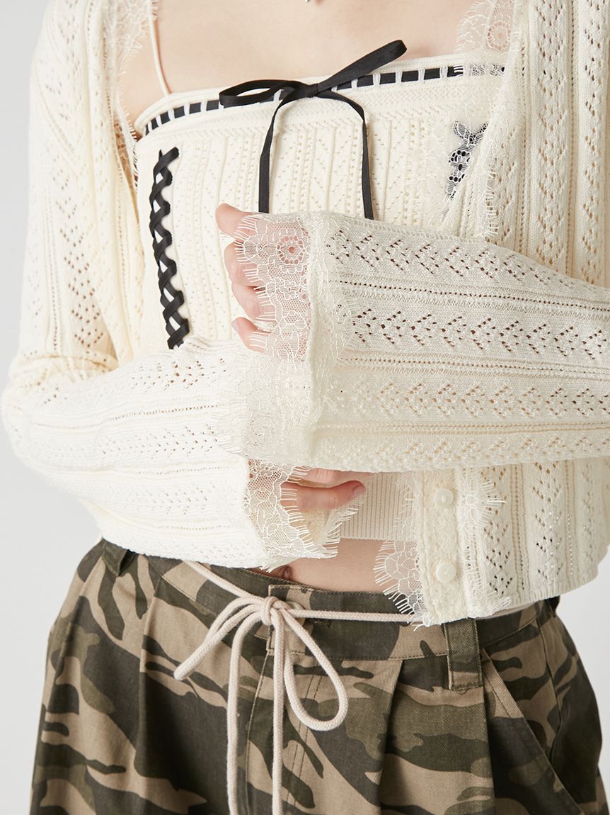 LILY BROWN「レースアップアンサンブル」|ニット・セーター|