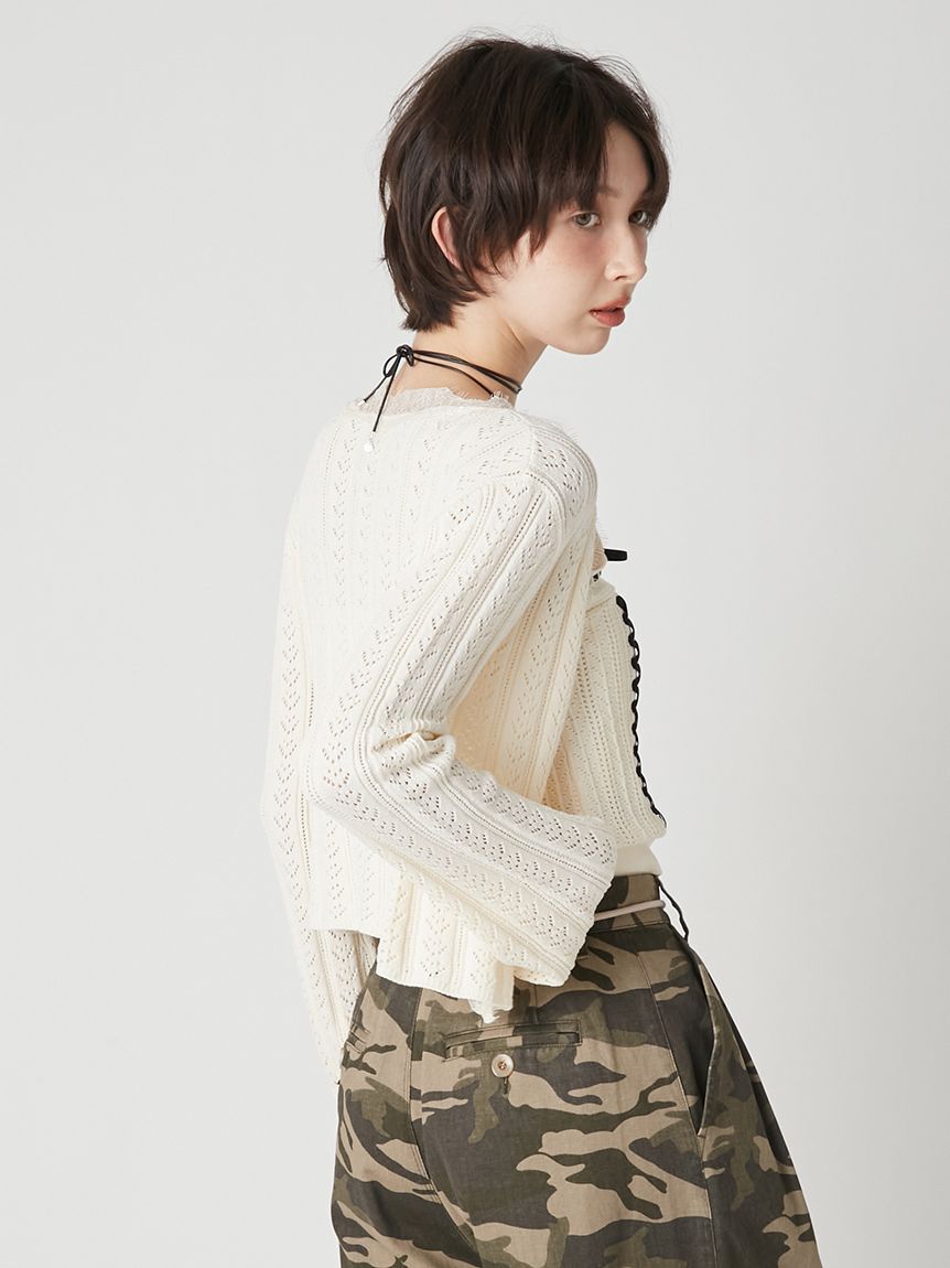 LILY BROWN「レースアップアンサンブル」|ニット・セーター|