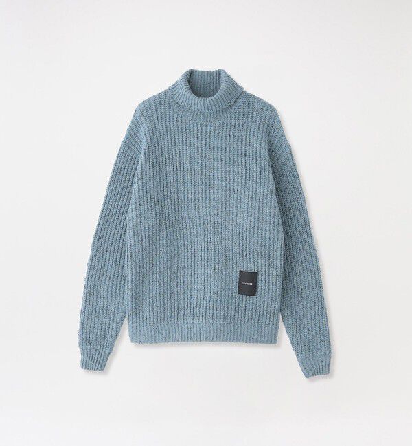  「マルチカラータートルネック」|ニット・セーター|サックスブルー