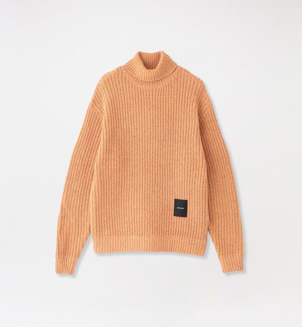  「マルチカラータートルネック」|ニット・セーター|オレンジ