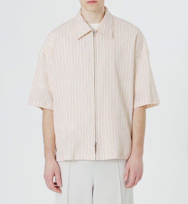  「ペタルムヨーリューストライプジップアップシャツ」|シャツ・ブラウス|