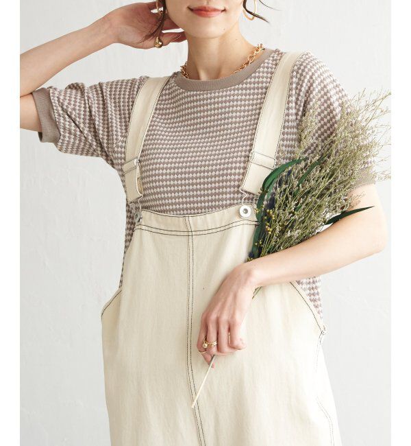 ikka「【雑誌 InRed 6月号掲載】ハニカム柄ジャガードカットソー」|Tシャツ・カットソー|