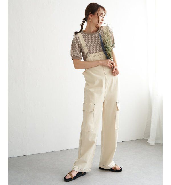 ikka「【雑誌 InRed 6月号掲載】ハニカム柄ジャガードカットソー」|Tシャツ・カットソー|