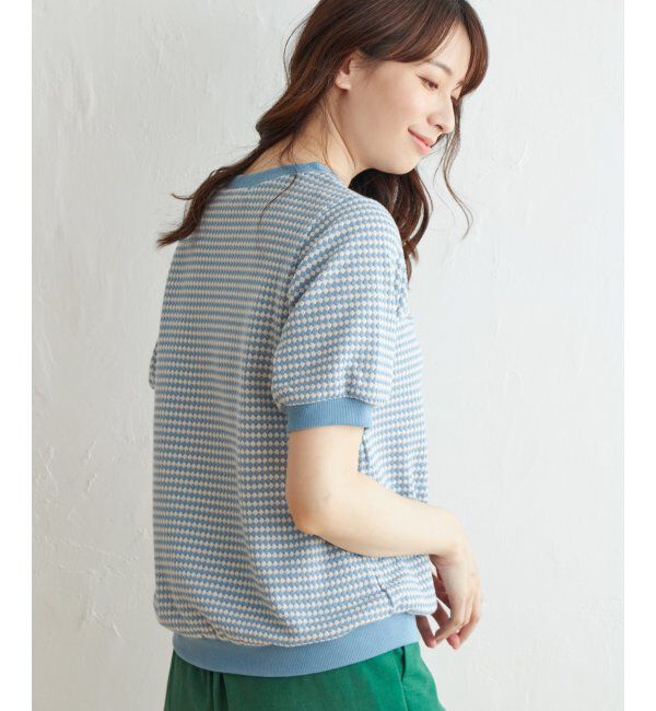 ikka「【雑誌 InRed 6月号掲載】ハニカム柄ジャガードカットソー」|Tシャツ・カットソー|