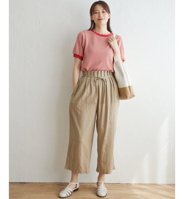 ikka「【雑誌 InRed 6月号掲載】ハニカム柄ジャガードカットソー」|Tシャツ・カットソー|