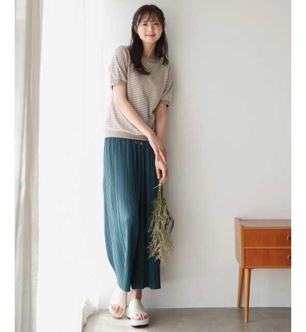 ikka「【雑誌 InRed 6月号掲載】ハニカム柄ジャガードカットソー」|Tシャツ・カットソー|