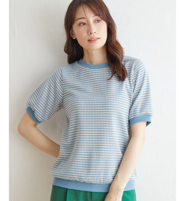 ikka「【雑誌 InRed 6月号掲載】ハニカム柄ジャガードカットソー」|Tシャツ・カットソー|