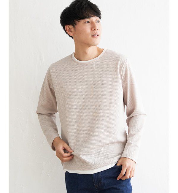 ikka「パイナップルレイヤードロンＴ」|Tシャツ・カットソー|