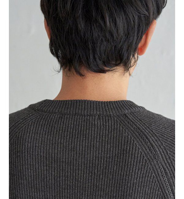 ikka「ウォッシャブル畦クルーネックニット」|プルオーバー|
