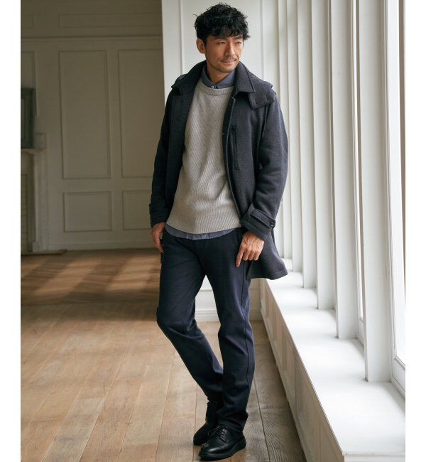 ikka「ウォッシャブル畦クルーネックニット」|プルオーバー|