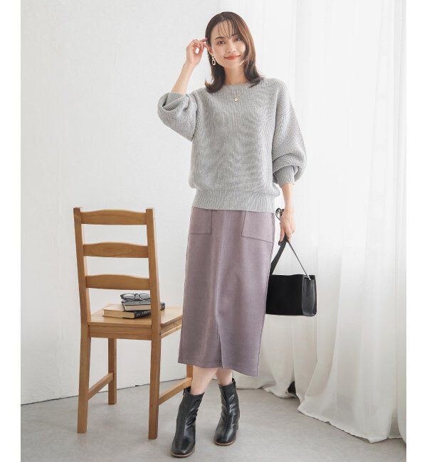 ikka「ラメスパンコールニットプルオーバー」|プルオーバー|