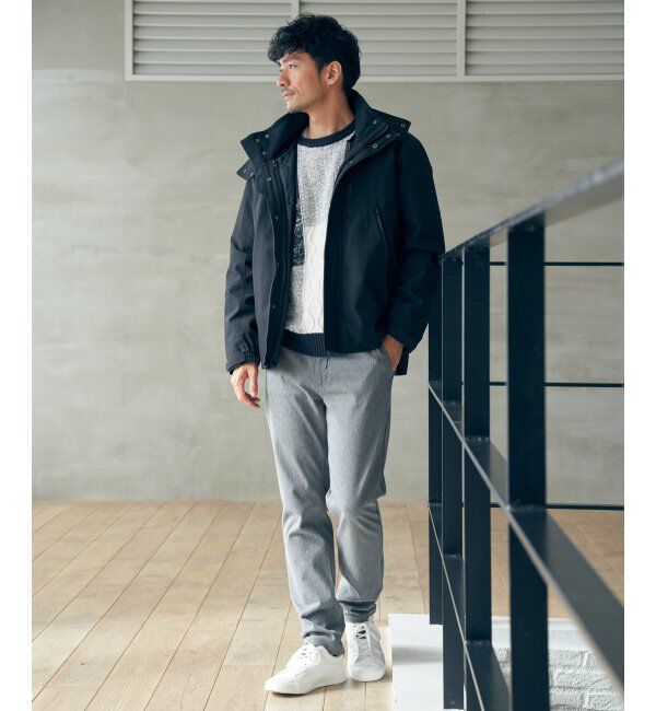 ikka「ブロックスメランジジャカードニット」|プルオーバー|