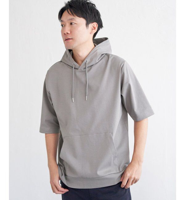 ikka「GOKUラクセイカツ5ブパーカ」|Tシャツ・カットソー|グレー