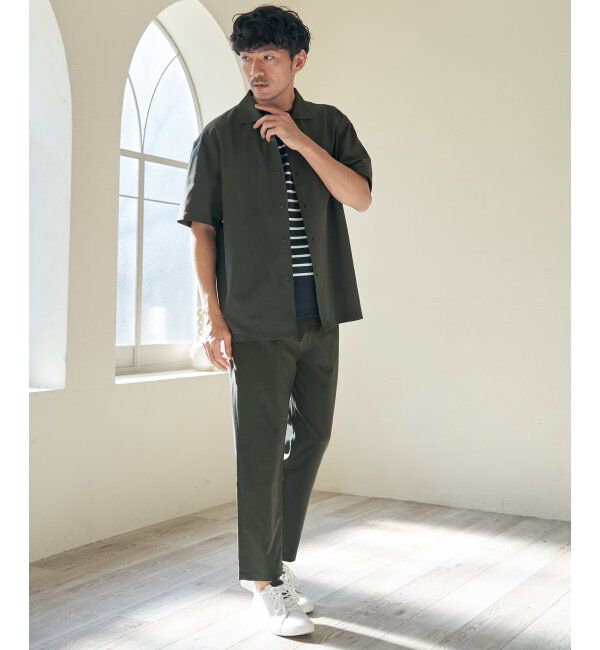 ikka「【接触冷感／吸水速乾】アーバンドライパネルボーダーTシャツ」|Tシャツ・カットソー|