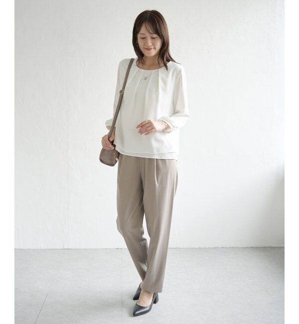 IKKA LOUNGE「ネックレス付き裾2段ブラウス」|シャツ・ブラウス|