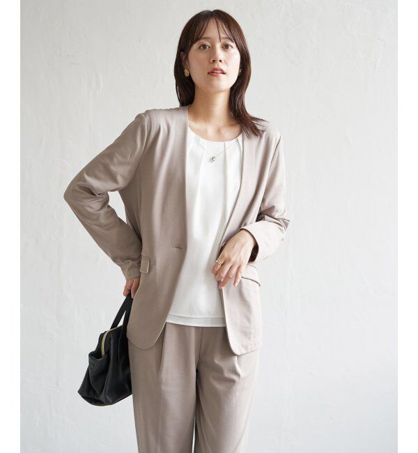 IKKA LOUNGE「ネックレス付き裾2段ブラウス」|シャツ・ブラウス|