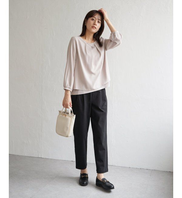 IKKA LOUNGE「ネックレス付き裾2段ブラウス」|シャツ・ブラウス|
