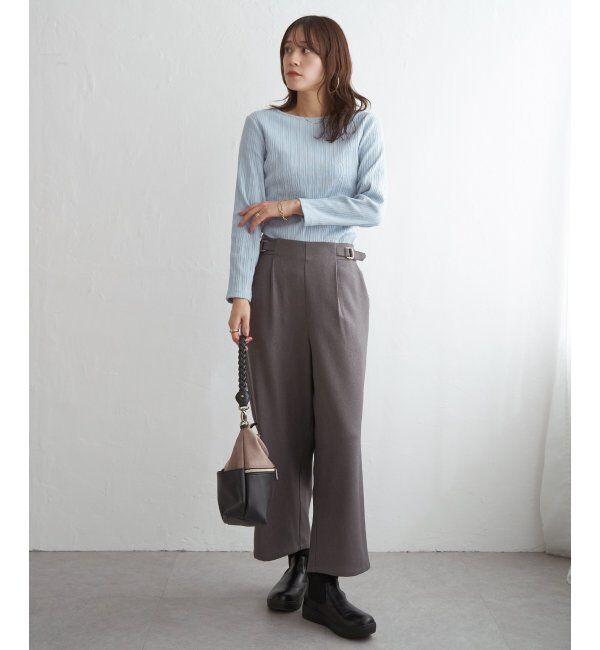 ikka「ストライプジャガードプルオーバー」|Tシャツ・カットソー|