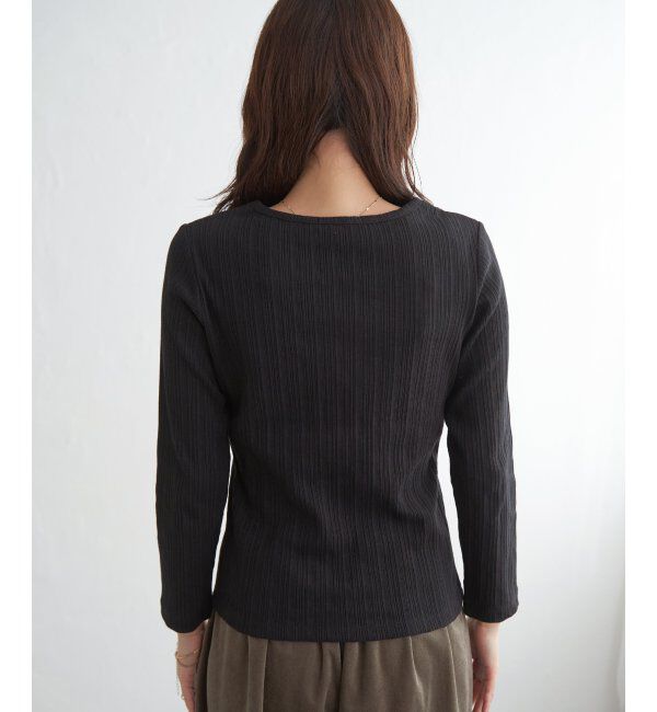 ikka「ストライプジャガードプルオーバー」|Tシャツ・カットソー|