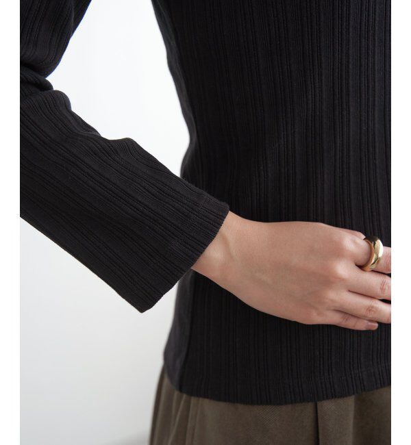 ikka「ストライプジャガードプルオーバー」|Tシャツ・カットソー|